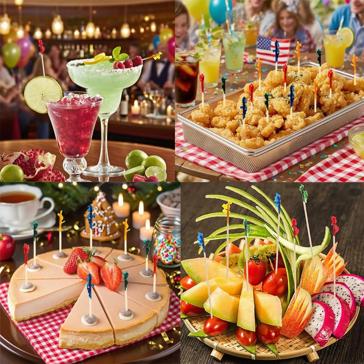 400PCS Fancy Toothpicks for Appetizers, 2.6IN Appetizer Picks for Cocktail