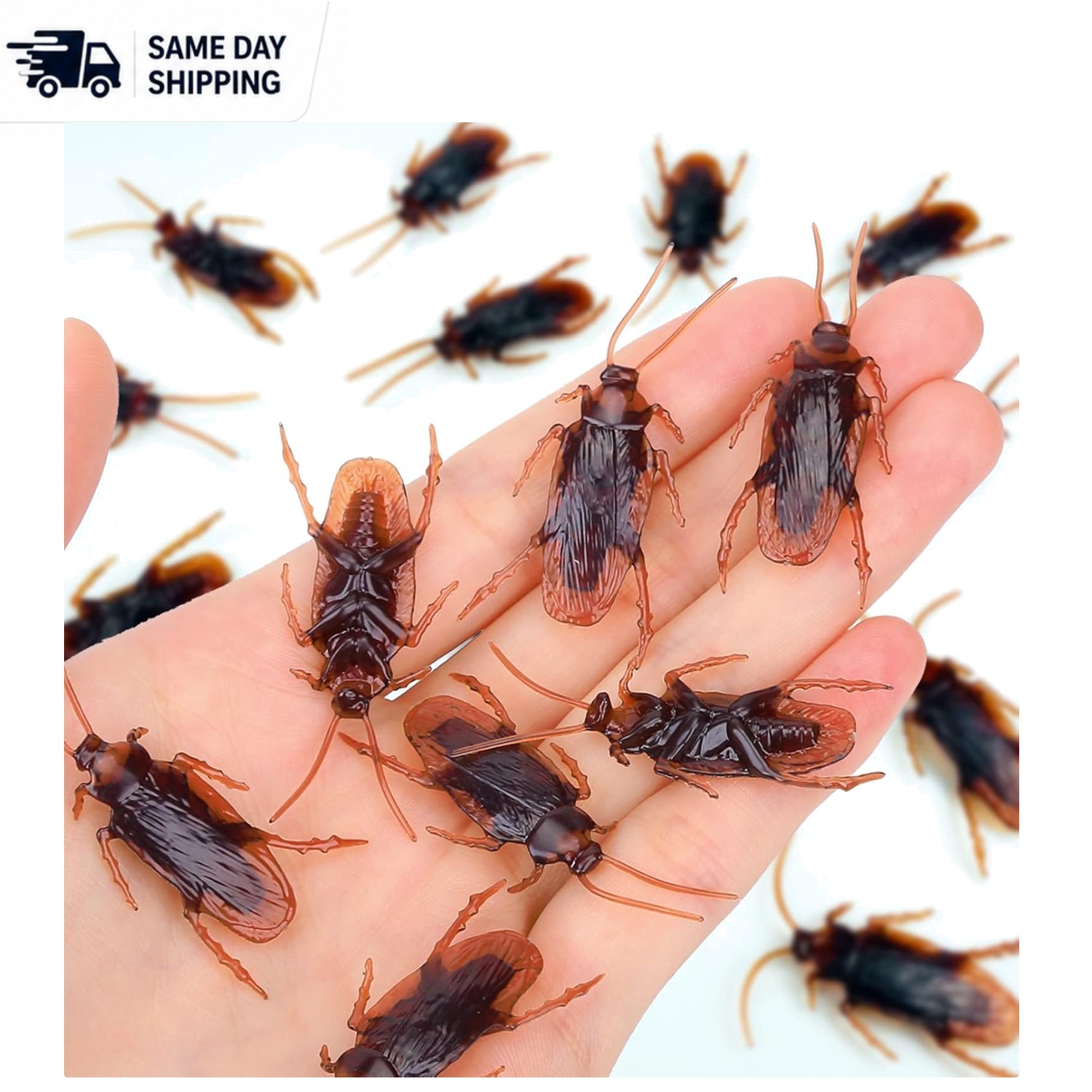 Creepy 15PCS Lifelike Fake Cockroaches – Perfect for Hilarious Pranks