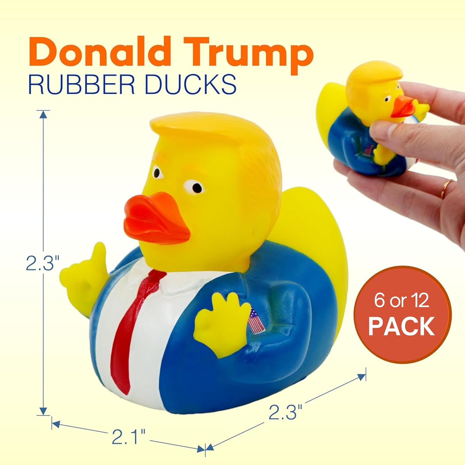 President Rubber Ducks Bulk Great For Jeep Ducking Christmas Small 2.3 Inch NEW