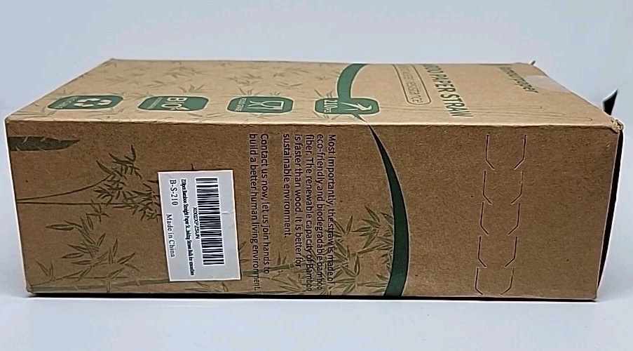Ibambo Bamboo Disposable Straws – 250 Pack, Single Wrapped Compostable Straws