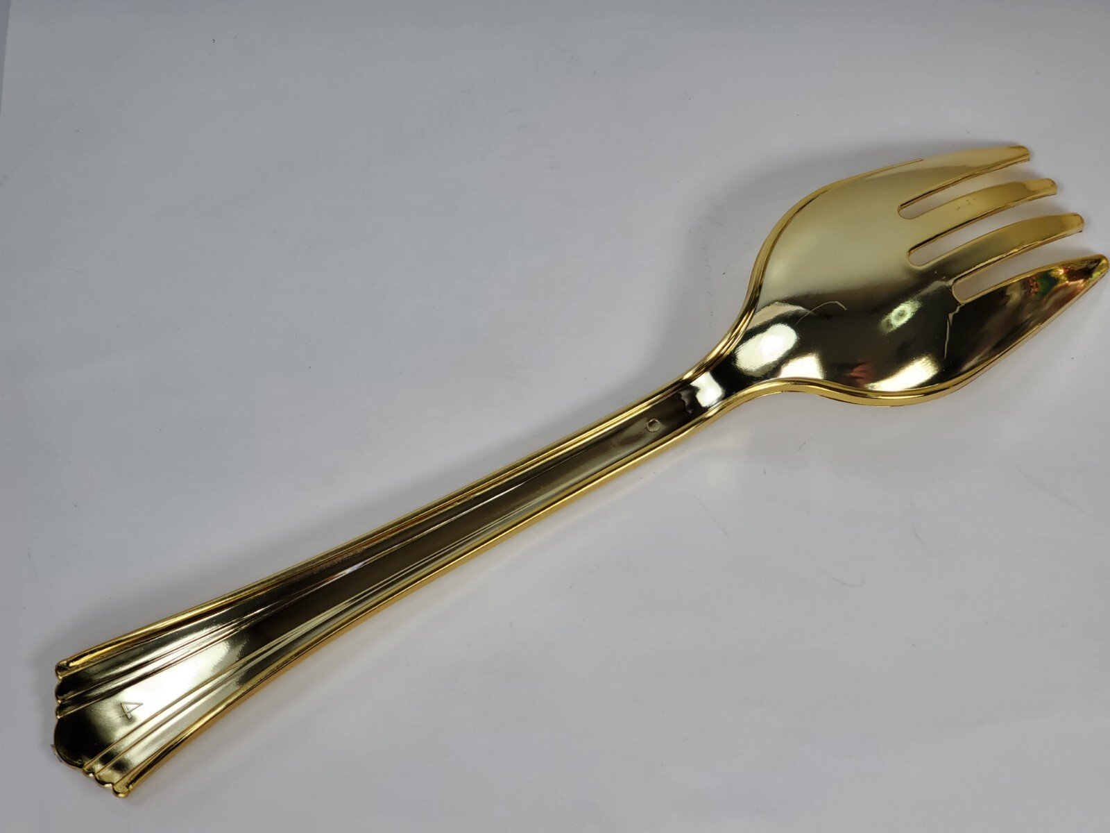 8 Pack – Decorline #7224 Heavyweight Plastic Gold Serving Fork 10″