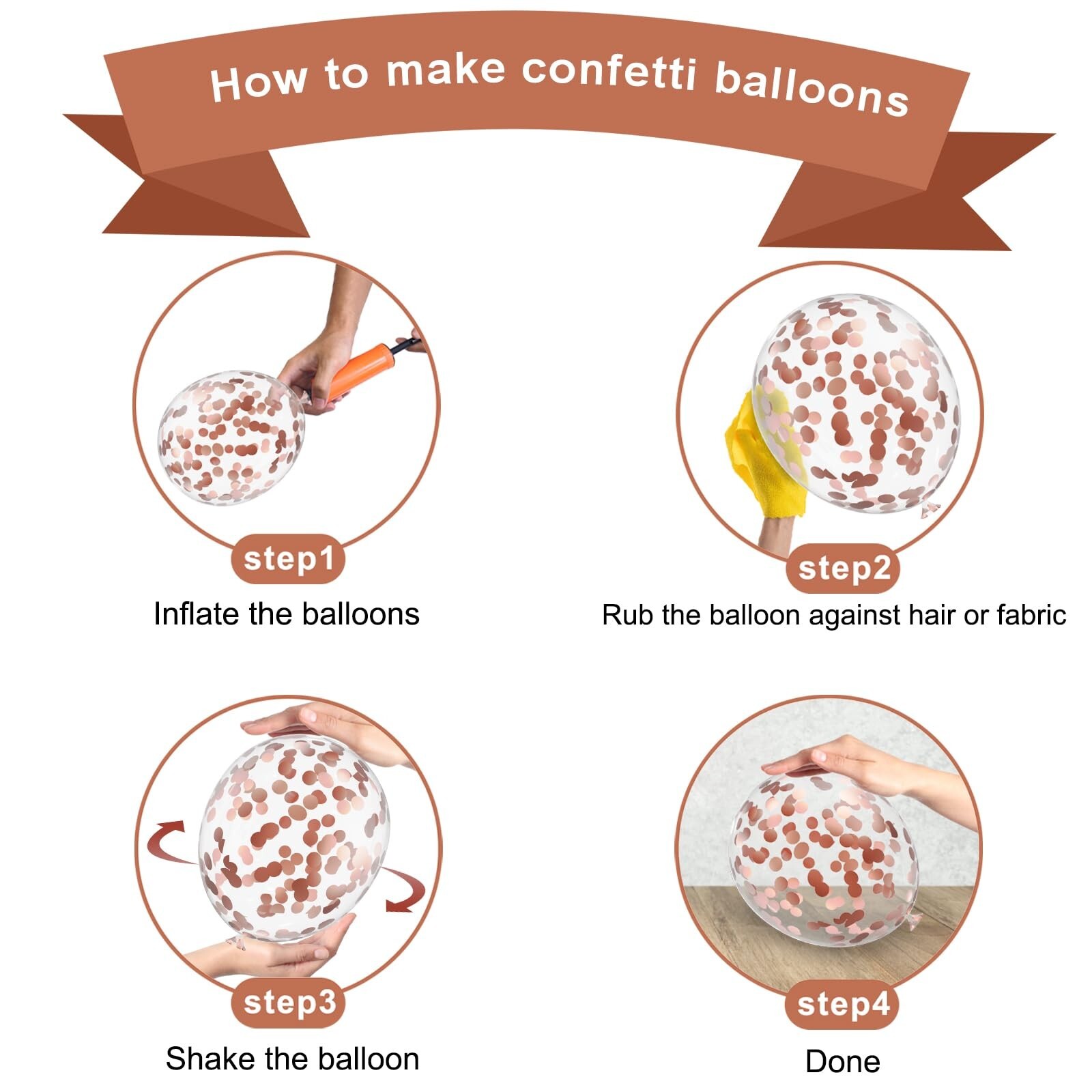 75 Pcs 12 Inch Rose Gold Balloons,Rose Gold and White Balloons,Rose Gold Meta…