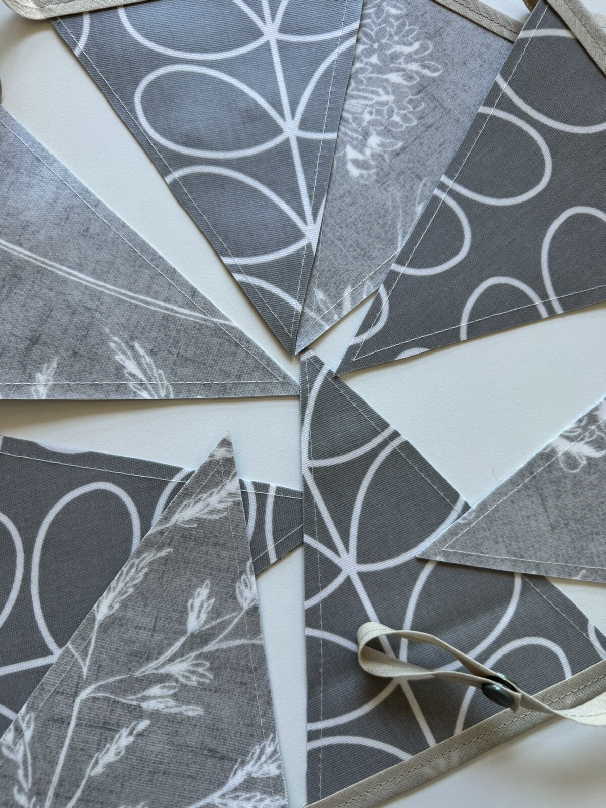 Handmade Oilcloth Bunting – Garden/Home Contemporary – 2 Meters Double Sided