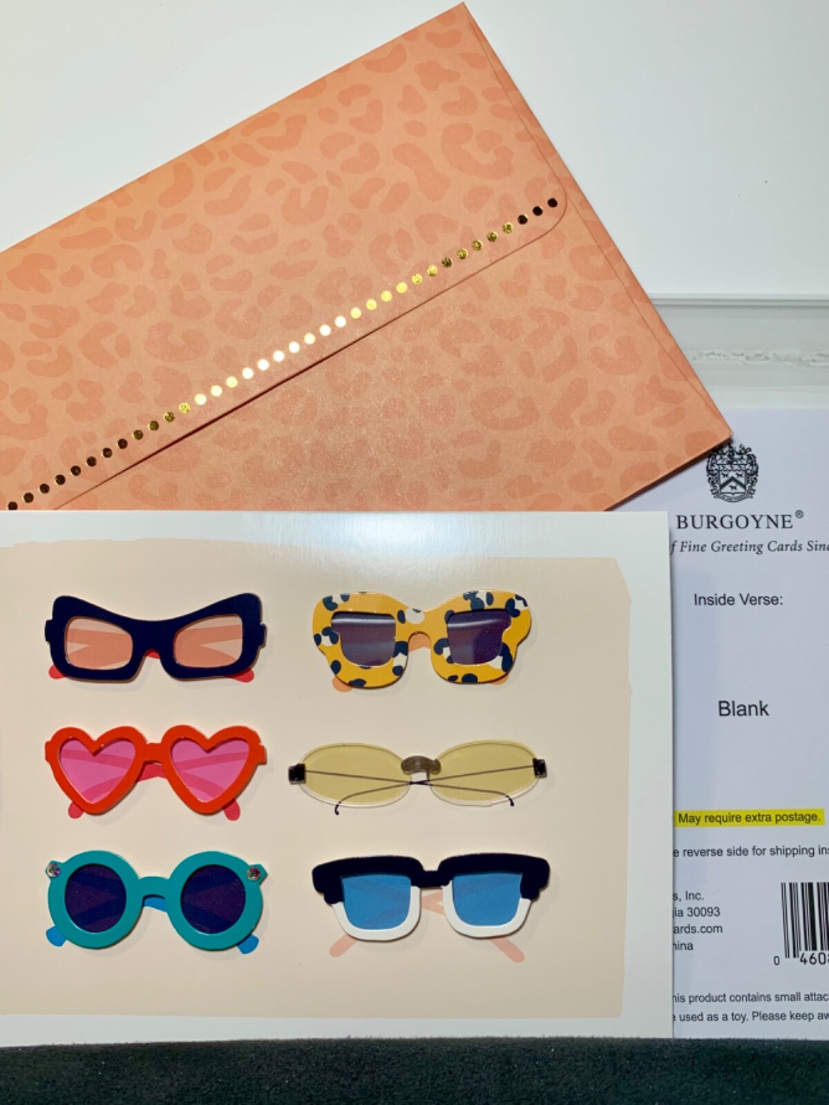 Thinking of You Multi-purpose Card Stylish Summer Sunglasses Designer Burgoyne