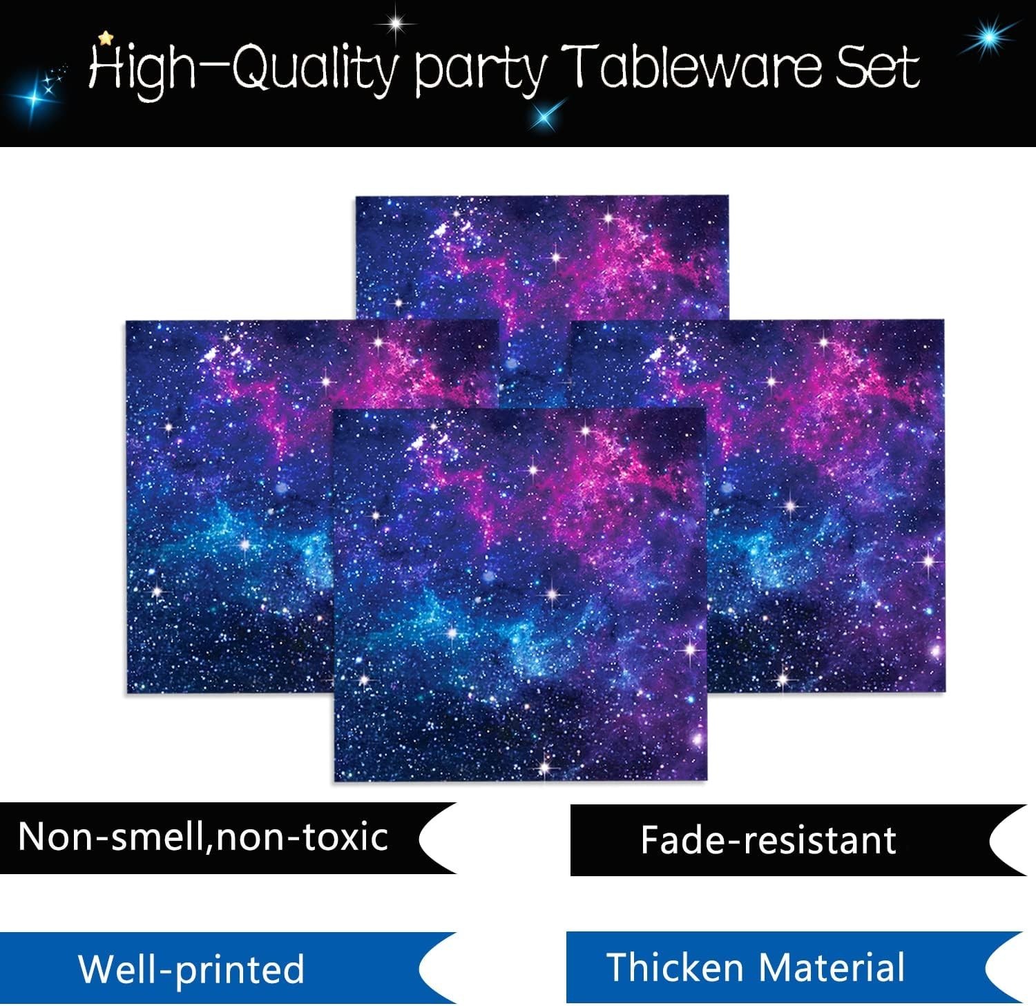 Space Galaxy Birthday Supplies for 24 – Unforgettable Decor for Young Astronauts