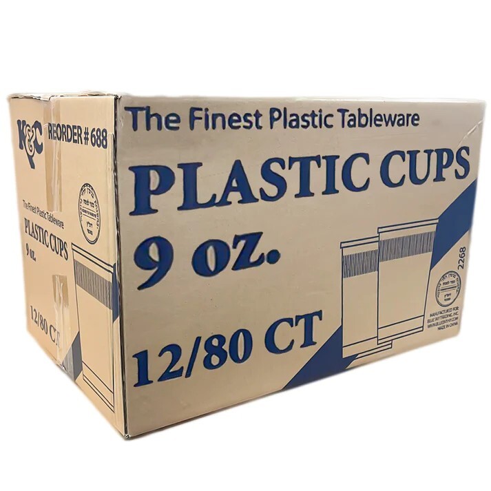 9 oz Clear Plastic Disposable Drinking Cups 960 count One Case Bulk Small Cups