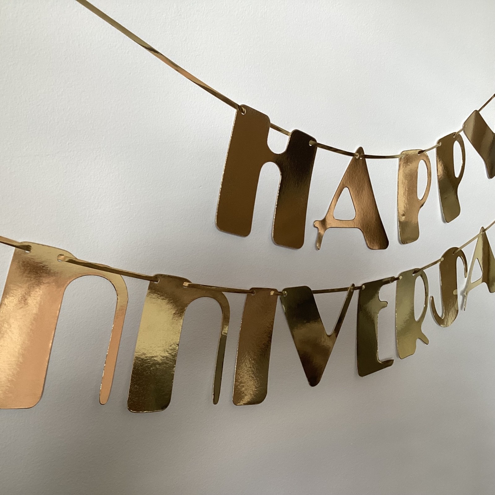 Gatsby Style Anniversary Art deco Party Celebration Bunting Gold