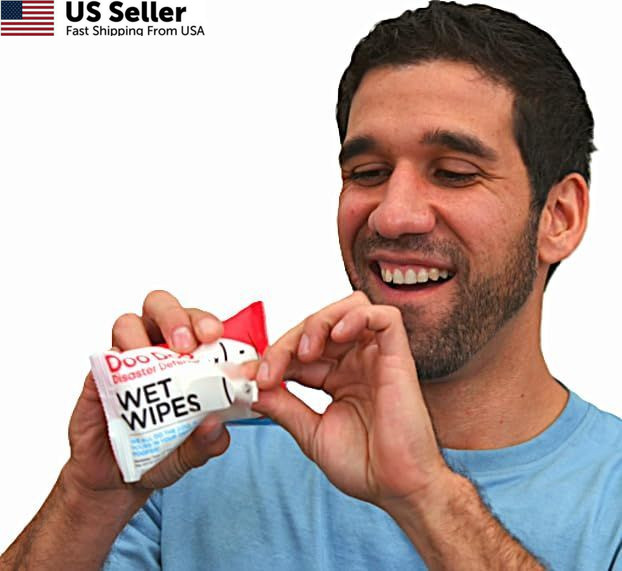 Doo Disaster Wipes – 10/Pack – Flushable Moist 10 Count (Pack of 1)