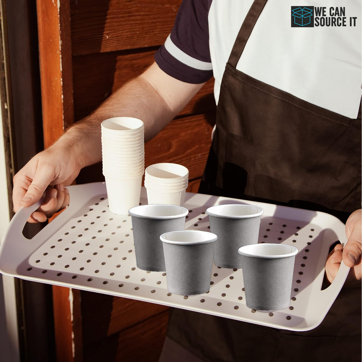 Disposable White Paper Cups with Lids 4oz Sampling Espresso Cups for Party Event