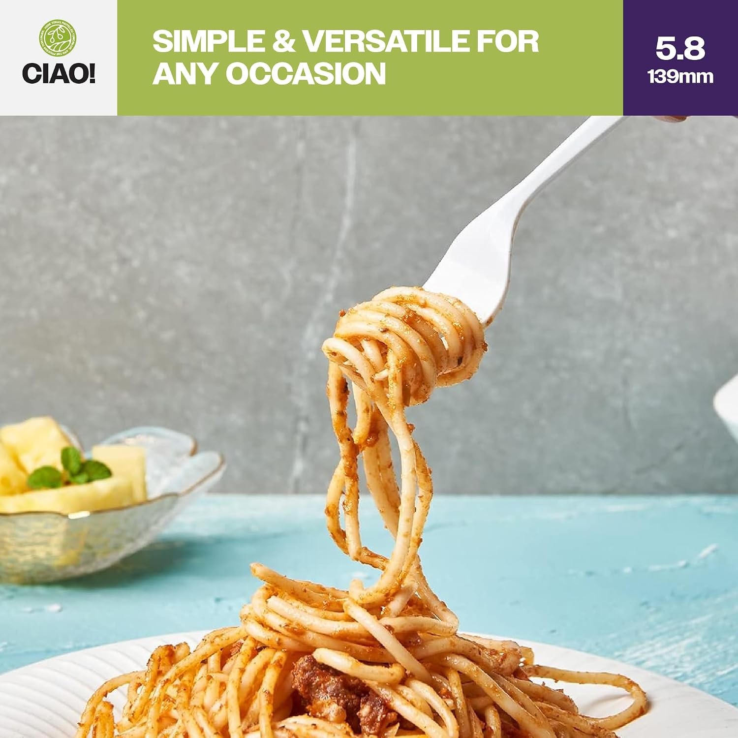 5.8″ Medium Weight Disposable White Fork Polypropylene Individually Wrapped