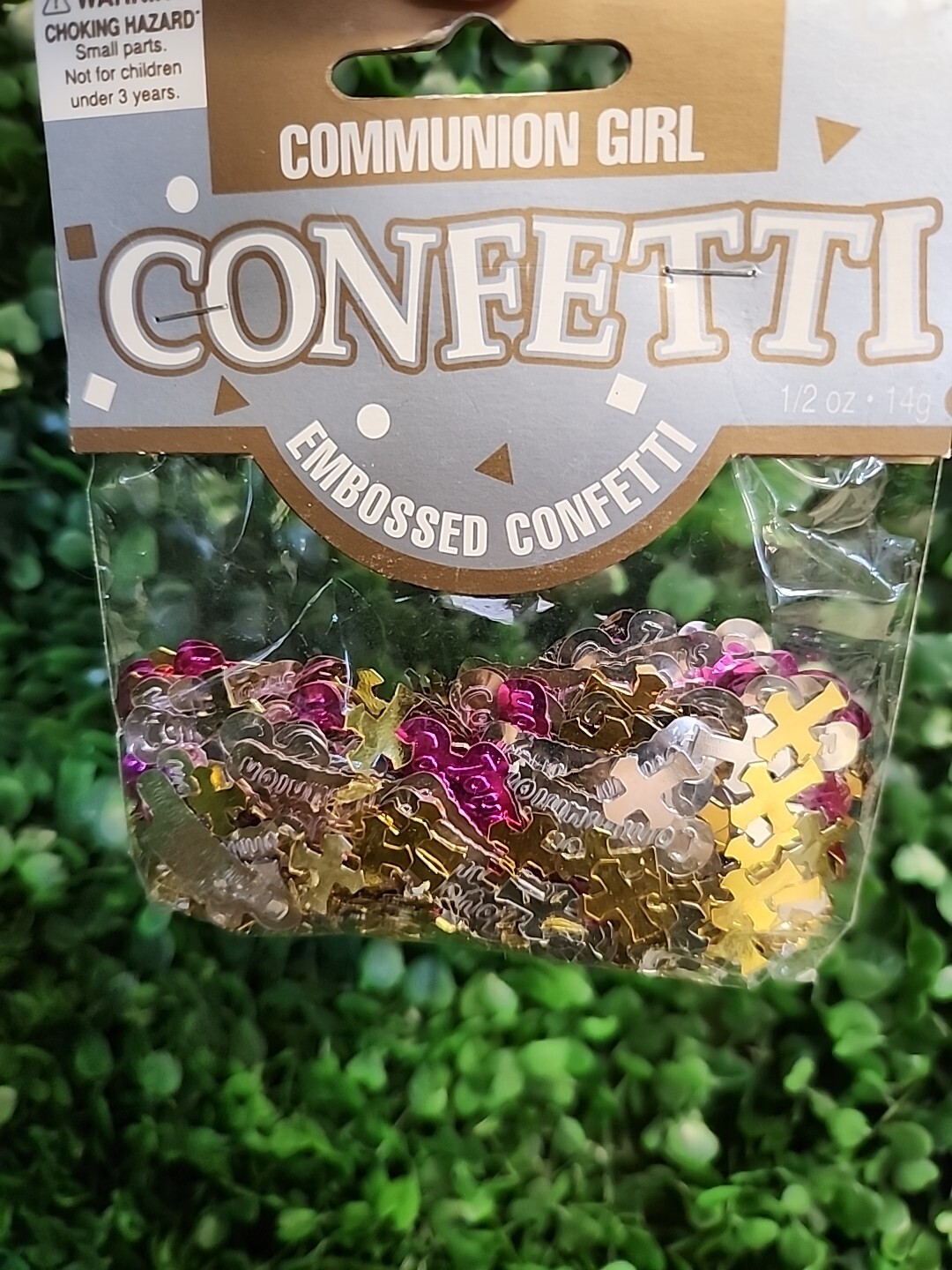 Embossed Confetti: Comunion GIRL Gold, White, And Pink Assorted