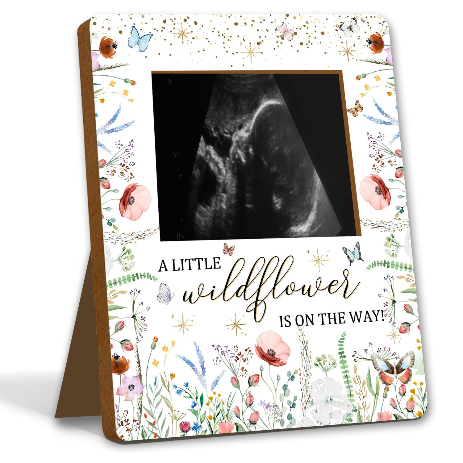 Wildflower Baby Shower Decorations, Baby Shower Sign Picture Frame, Wildflower P