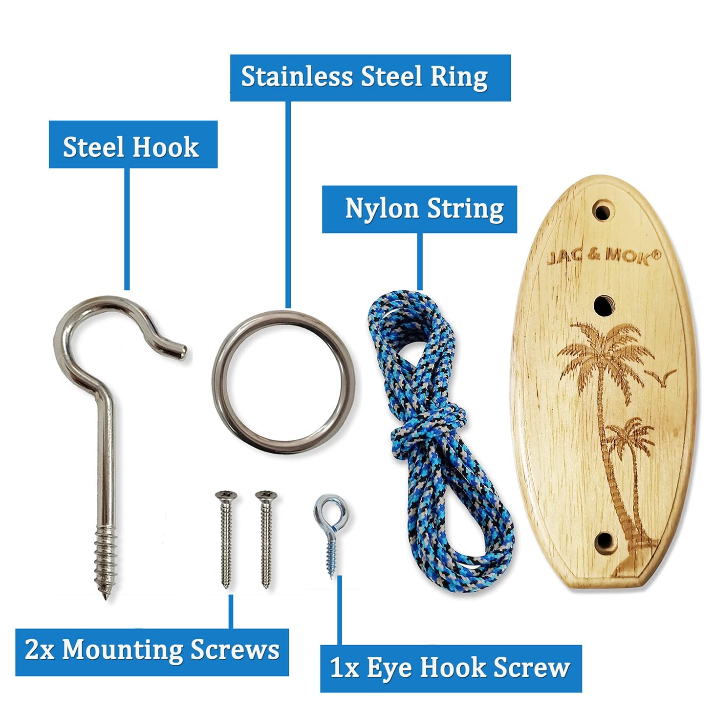 Deluxe Hook and Ring Toss Game, Outdoor Indoor Target Toss Game Set, Throwing…