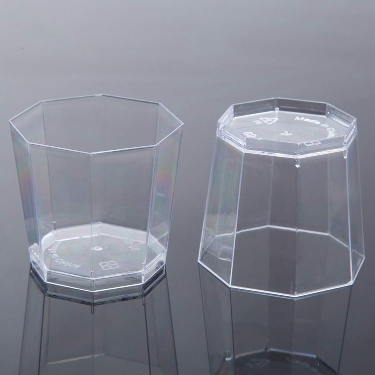 100 Pack 5.4 oz. Clear Plastic Dessert Cups with 100 Spoons Disposable Reusable