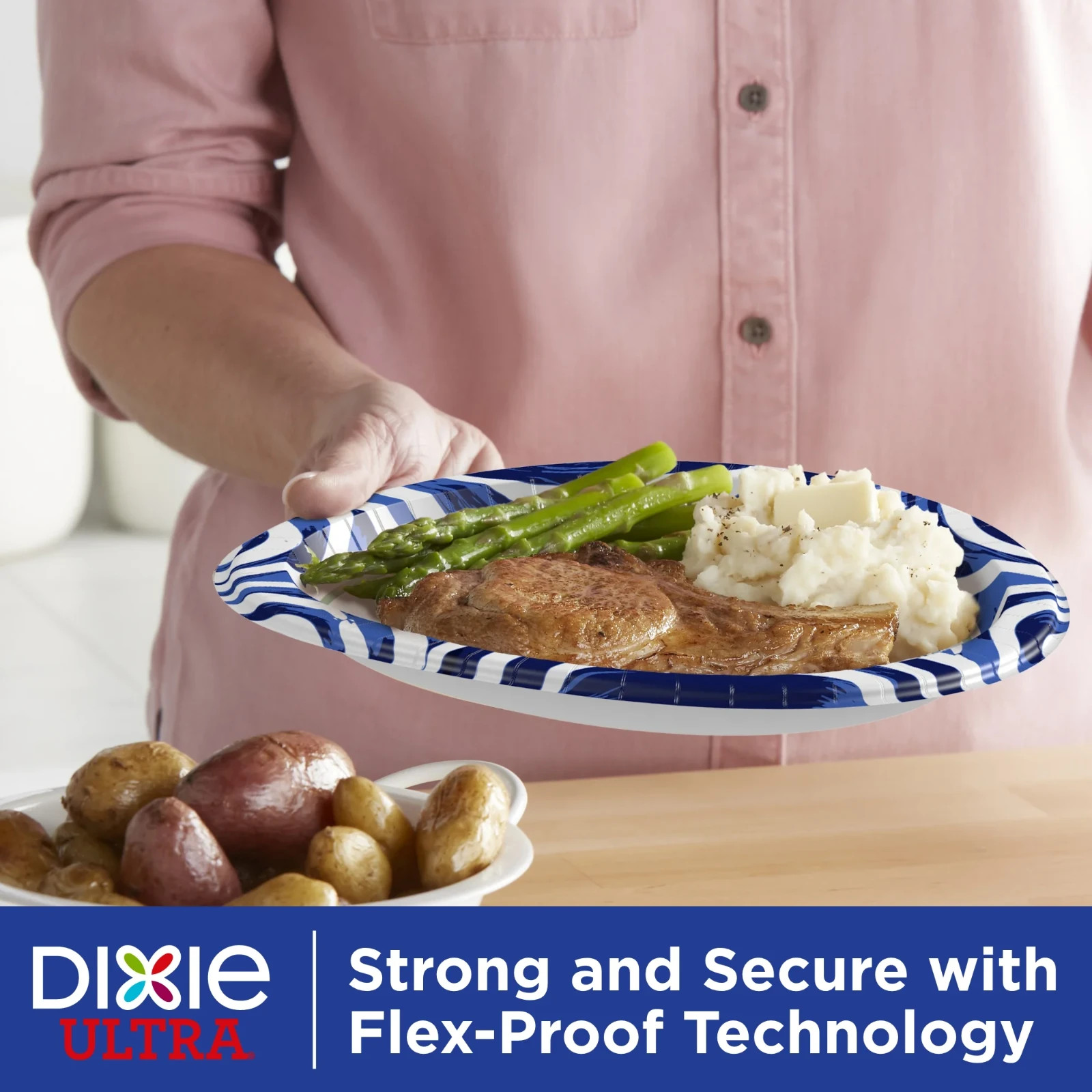 Dixie Ultra Disposable Paper Plates, 10″, Multi-Color, 100 Count