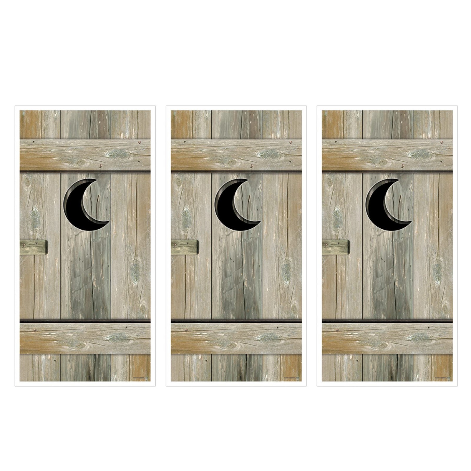 Beistle 3 Piece Plastic Outhouse Door Covers For Cowboy Western Theme Party