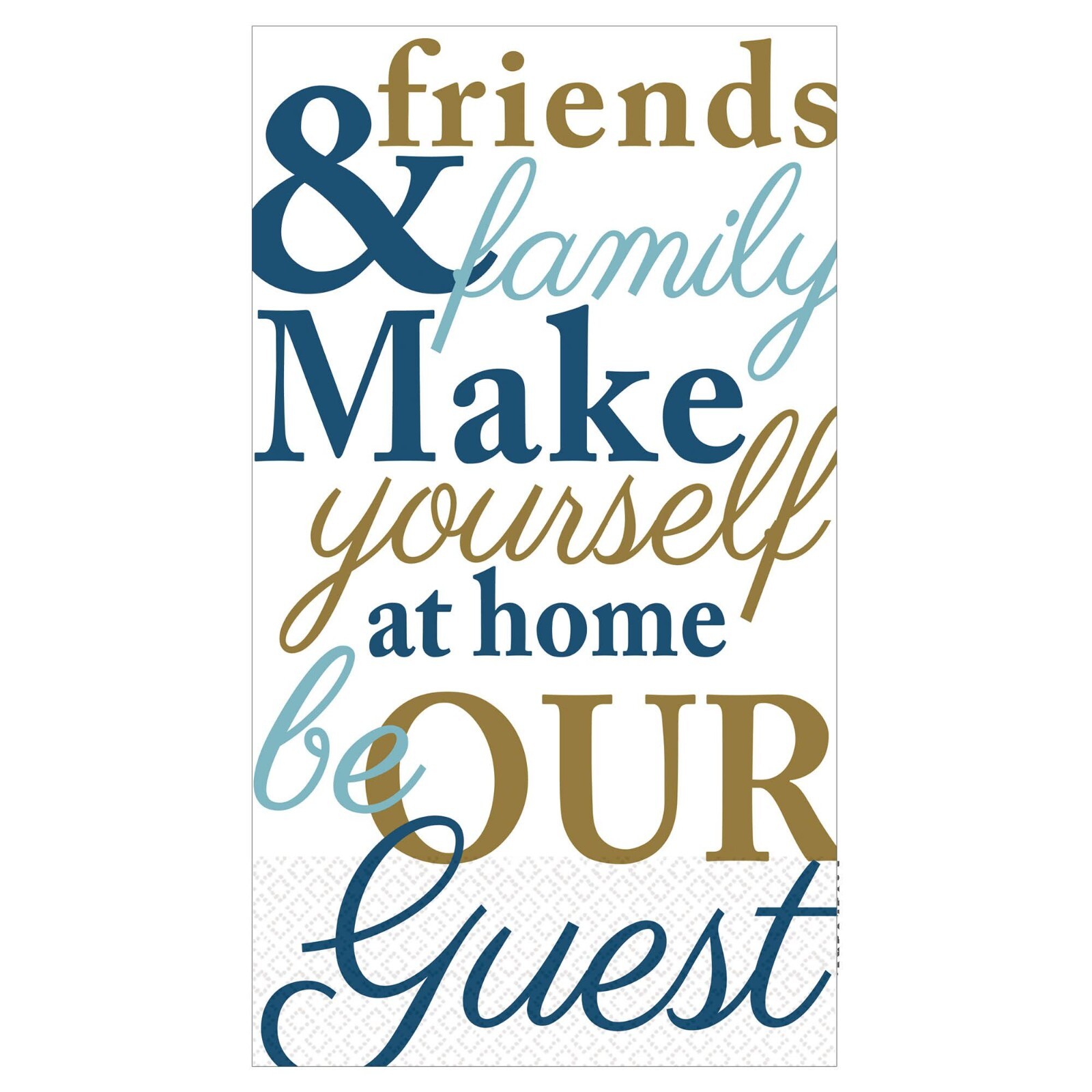 Amscan Disposable Hand Paper Guest Towel Friends and Family – 32 CT