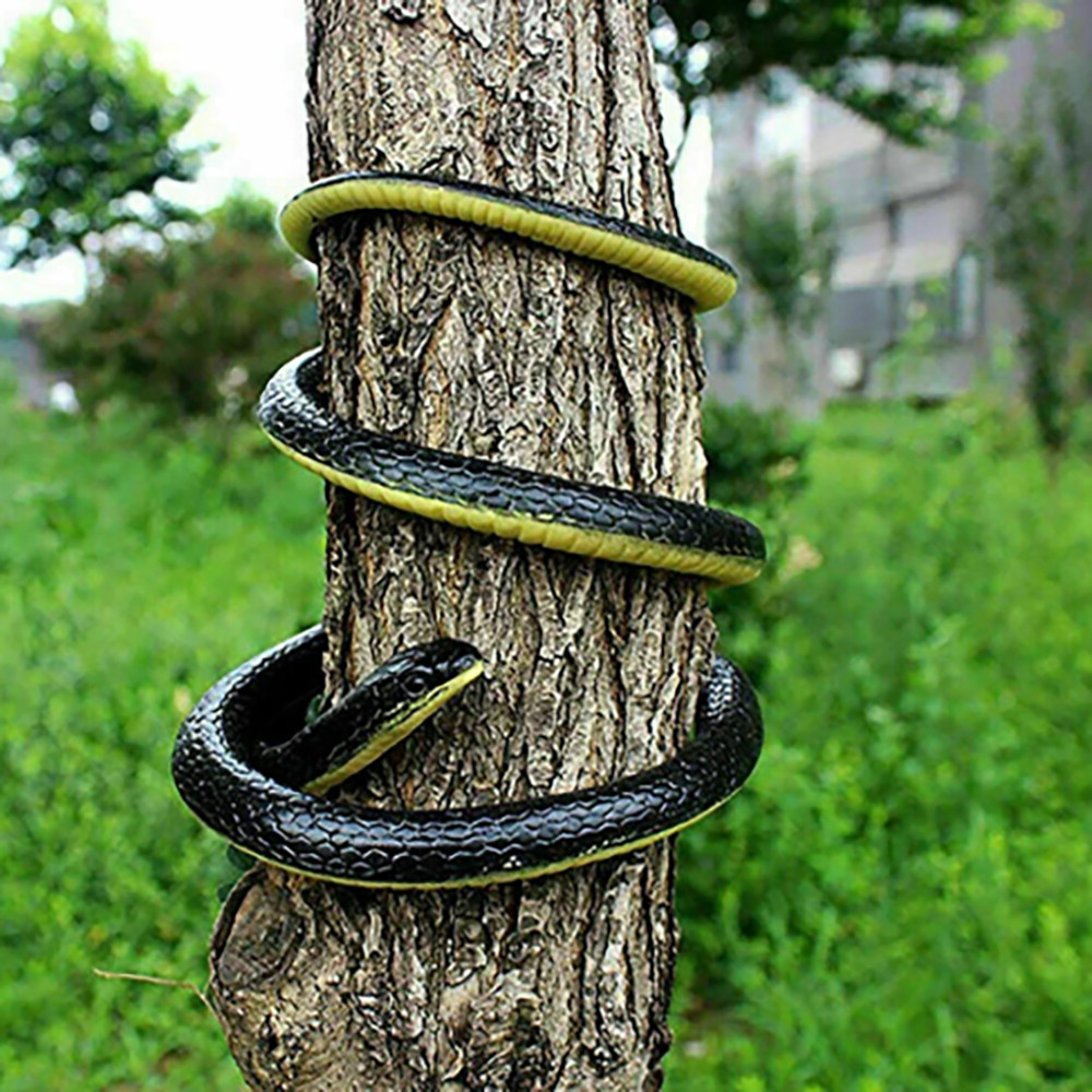 1/2X Realistic Fake Snake 50″ Lifelike Scary Rubber Scare Toy Prank Party Garden