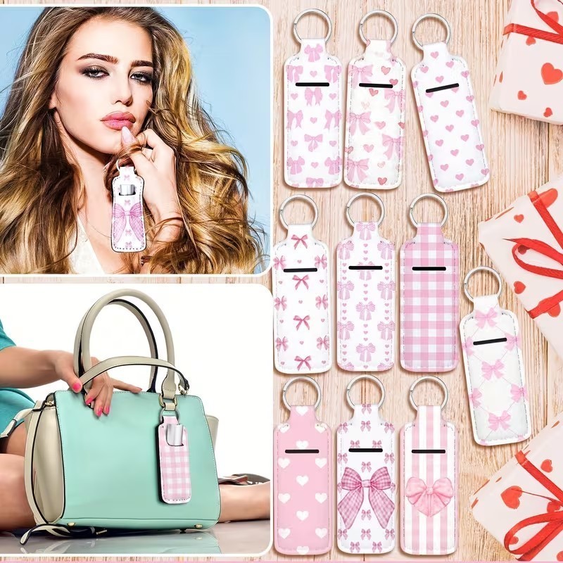 20pcs Coquette Bow Lipstick Holder Keychain for Lipstick/Lip gloss – Girlfriend