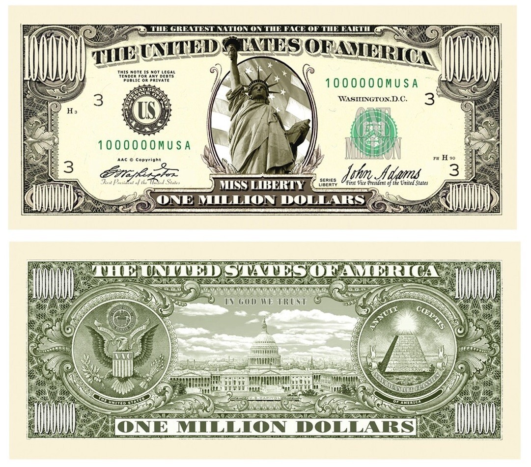 STACK OF 100 Million Dollar Bills BANDED -The Best ORIGINAL Million Dollar Bill