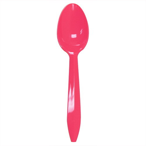 Lollicup Karat Medium Weight, Pink Polypropylene Teaspoon | 1000/Case