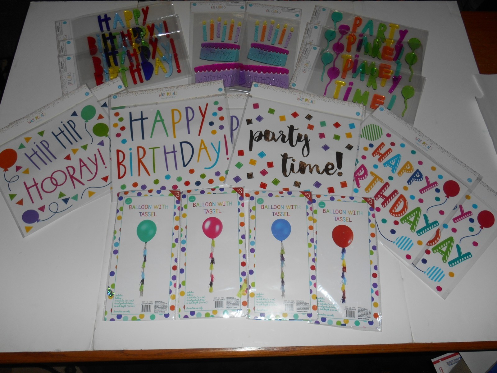New bulk Birthday Party decorations, Bright primary colors, GIANT 36″ balloons!!