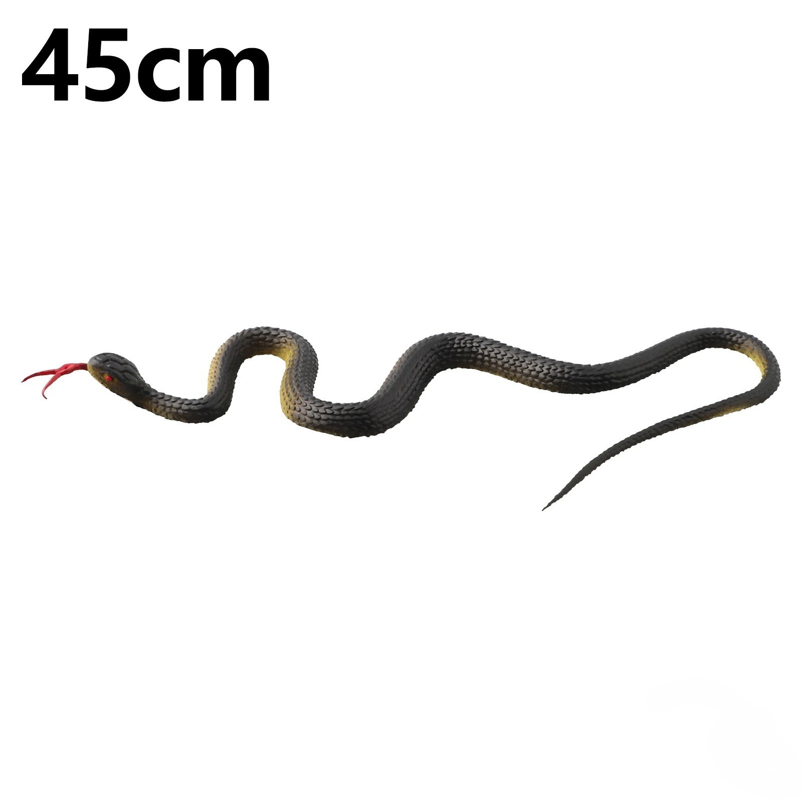 Fake Rubber Snake Toy, 45Cm Realistic Prank Trick Toy with Tongue Stick Out, Per