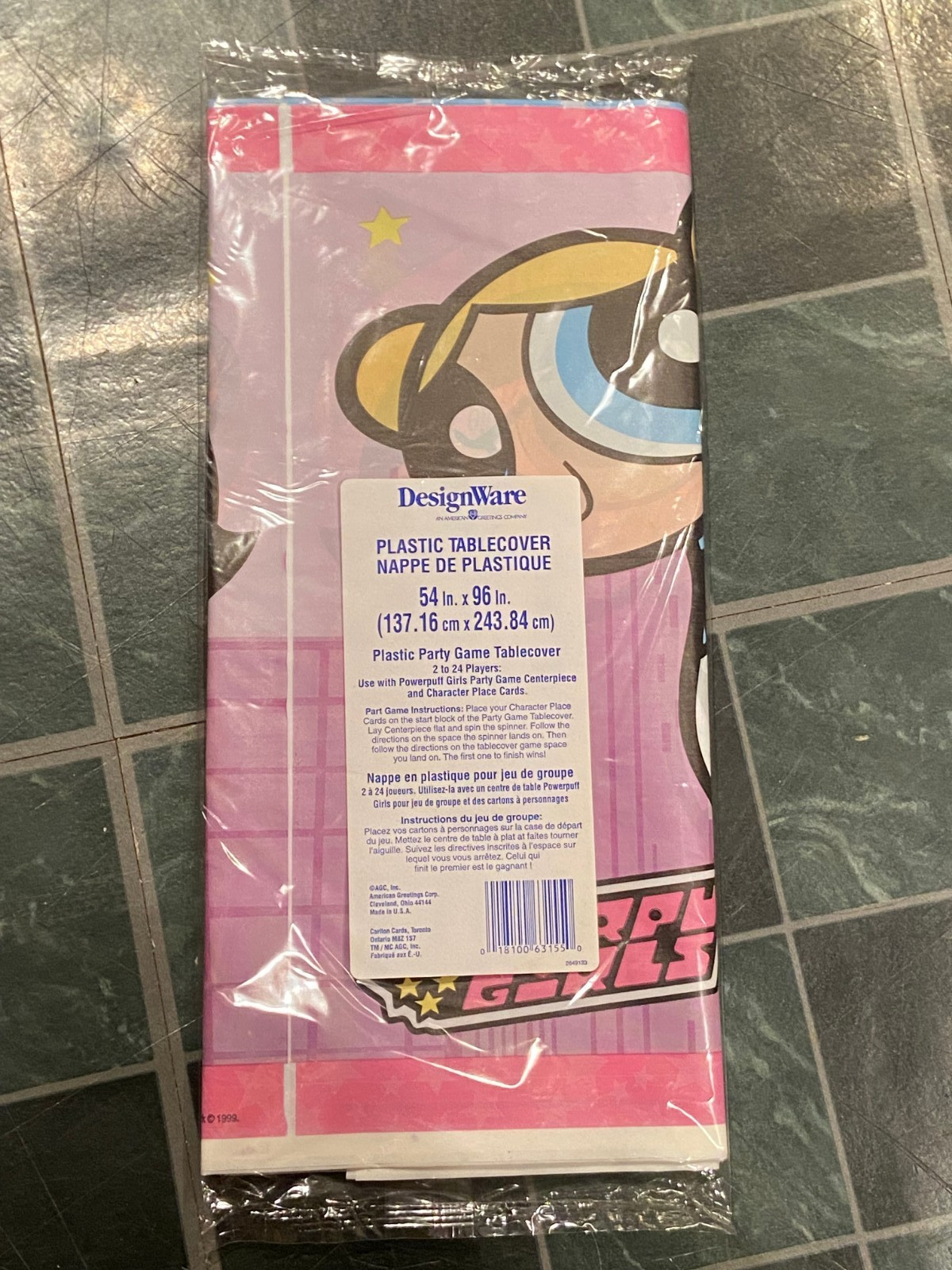 The PowerPuff Girls Plastic Table Cover 54″ X 96″ From Designware *NEW* l2