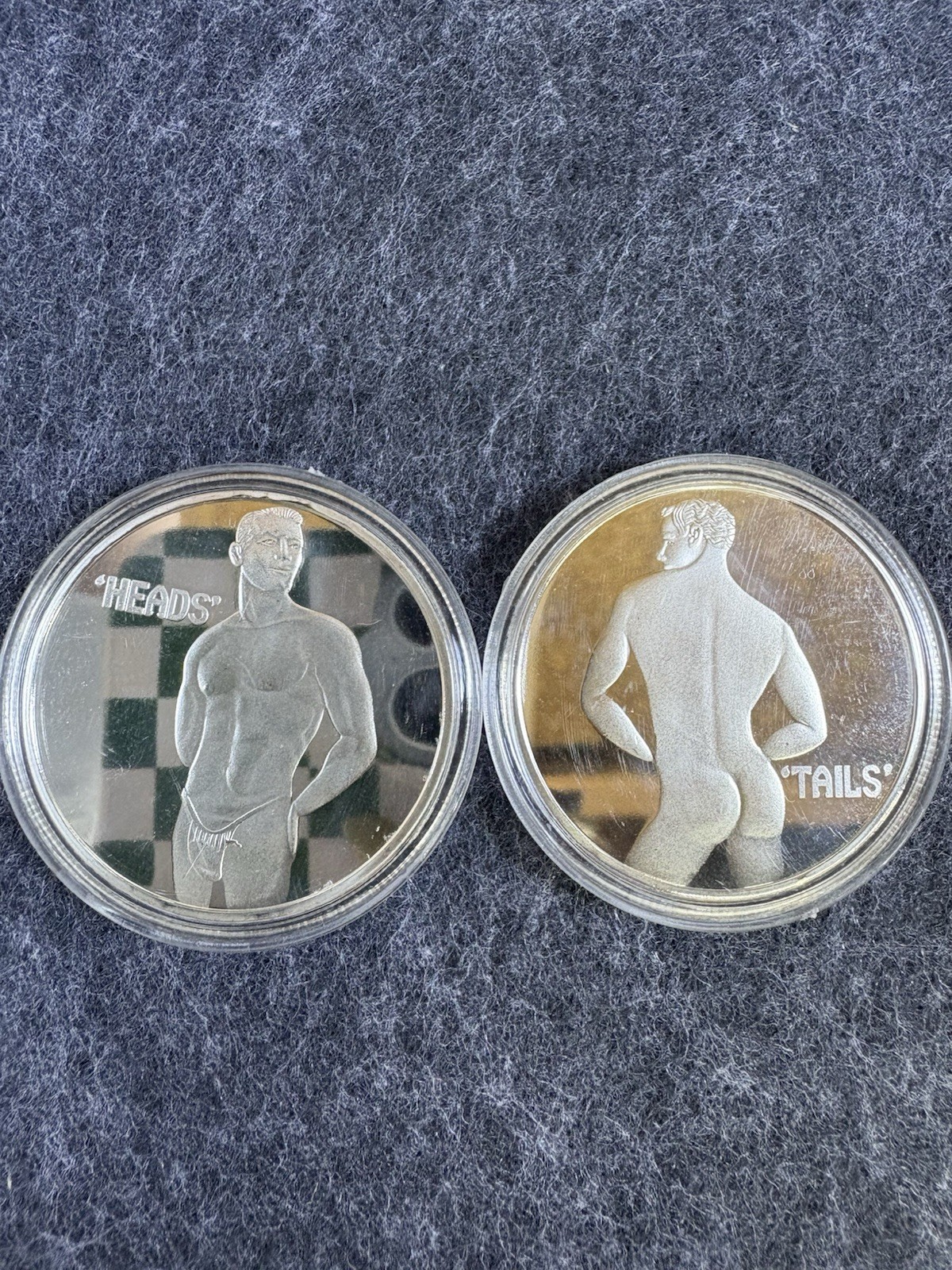 Funny Heads or Tails Novelty Coin Adult Humor Gag Gift Collectible Party