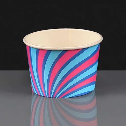 Go-Chill Disposable Ice Cream Cups Paper Dessert Tubs Sundae Serving Containers