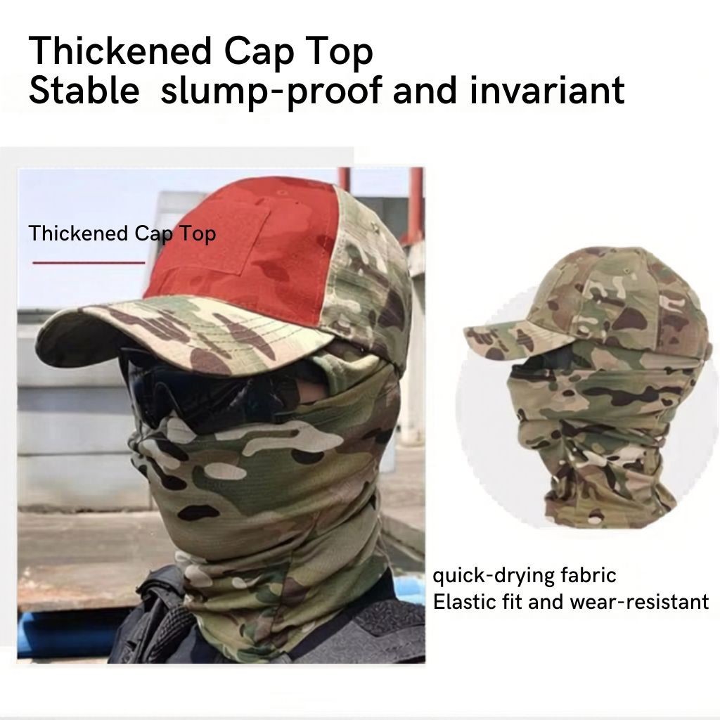 Outdoor Sun Protection Cap With Face Cover Breathable Hiking Fishing Hat