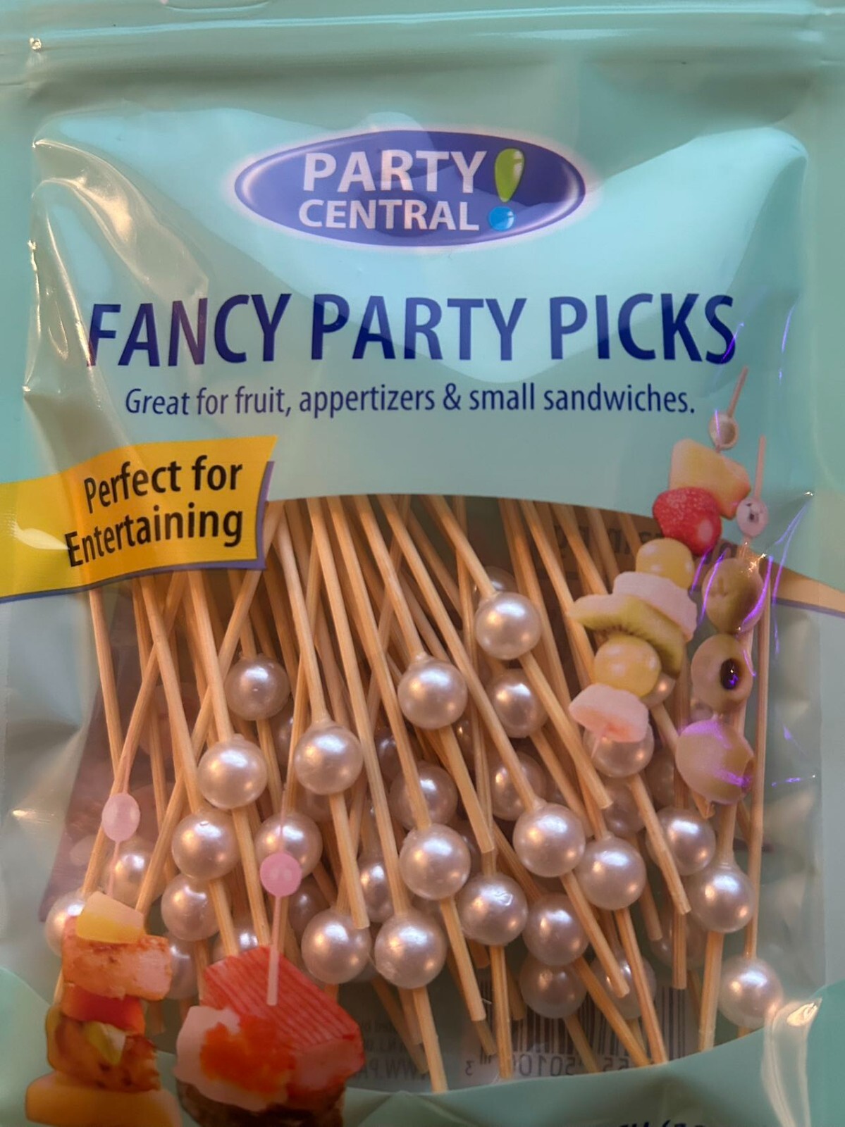 100 PCS Bamboo Cocktail Picks Fancy Toothpicks for Appetizers,Fruit. Pearl
