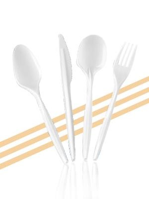 White Plastic Soup Spoons, 400 Count – Heavy-Duty Disposable Soup Spoons,