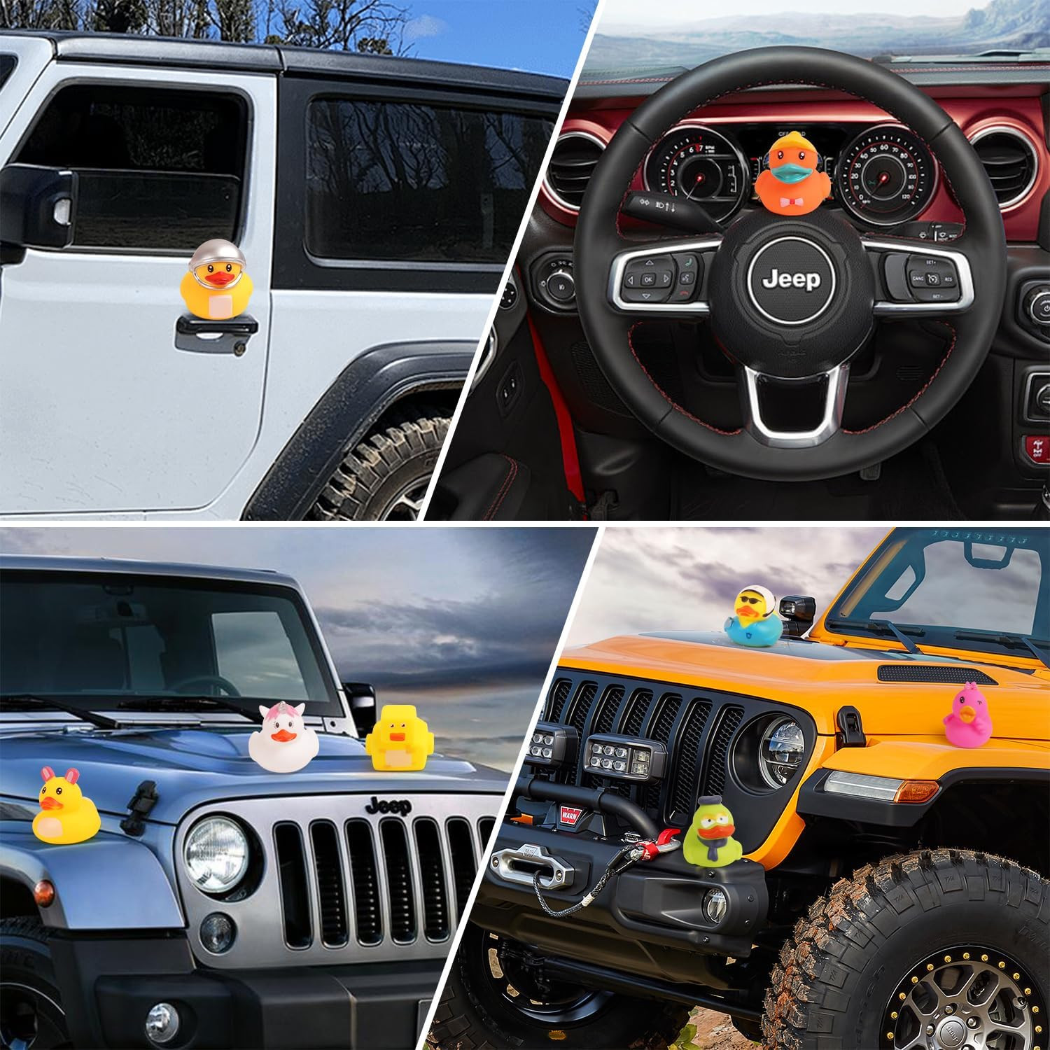 Rubber Ducks Bath Toy in Bulk, Assortment Jeep Ducks for Jeep Ducking, Pool Rubb