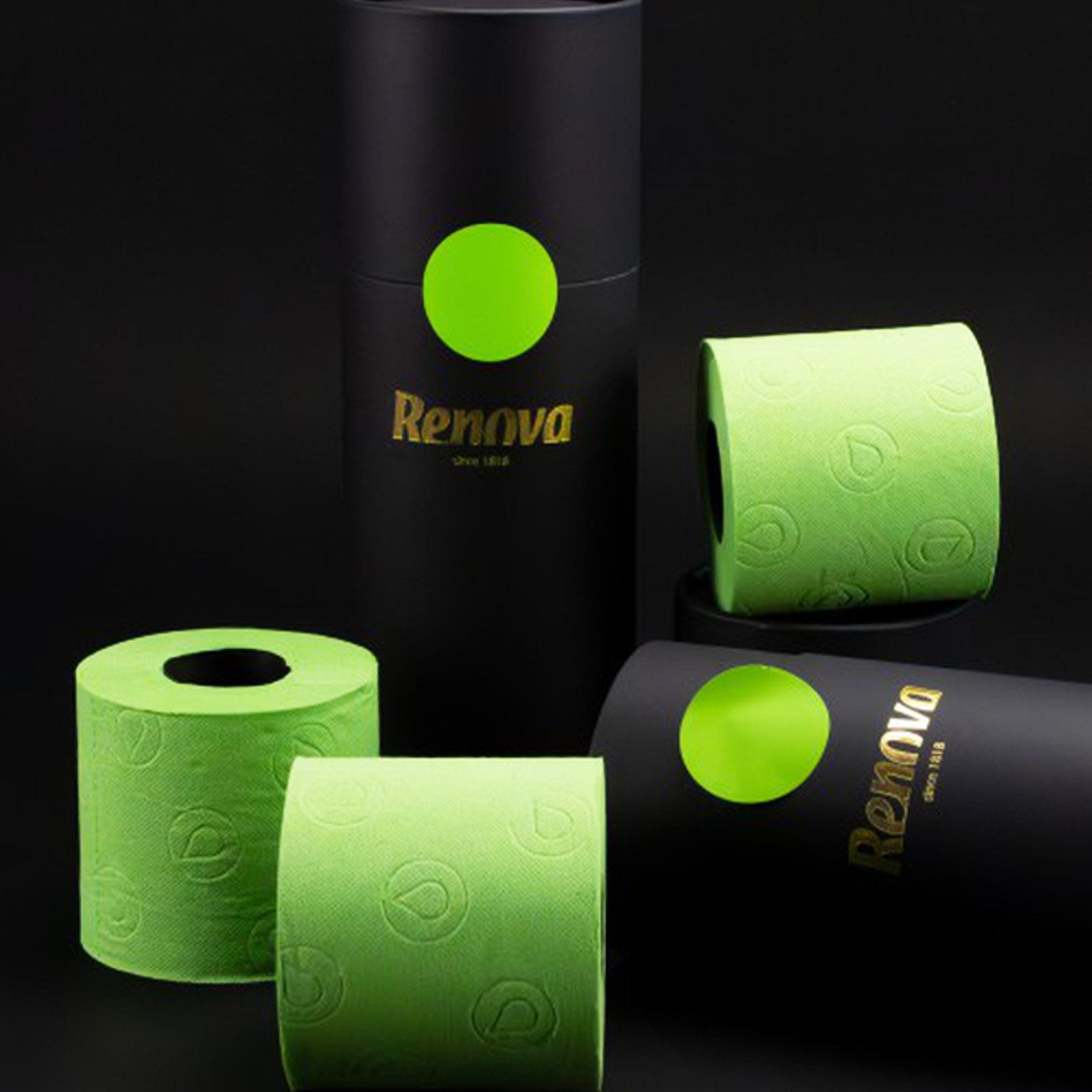 Renova Colored Toilet Paper Gift Box – 3 Rolls, 3-Ply, 140 Quality Sheets/Roll