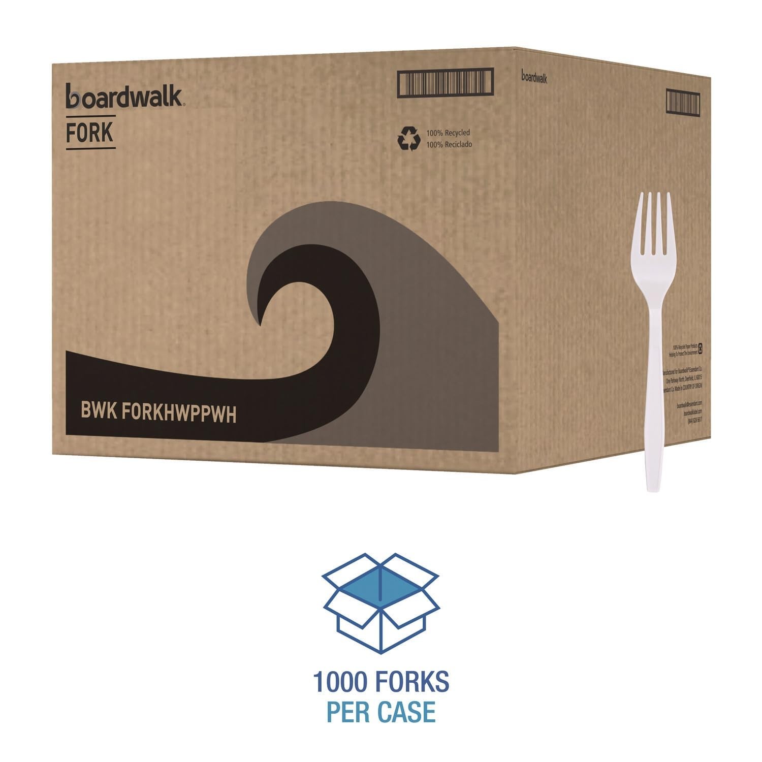 Heavyweight Polypropylene Forks – White Cutlery, 1000 Count, Durable & Disposabl