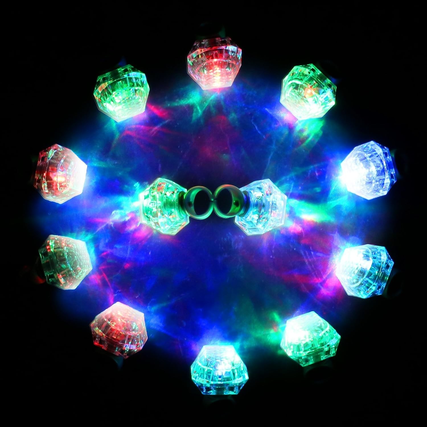 Flashing Led Light up Rings Bachelorette Party Favors Toys Grow in The Dark P…