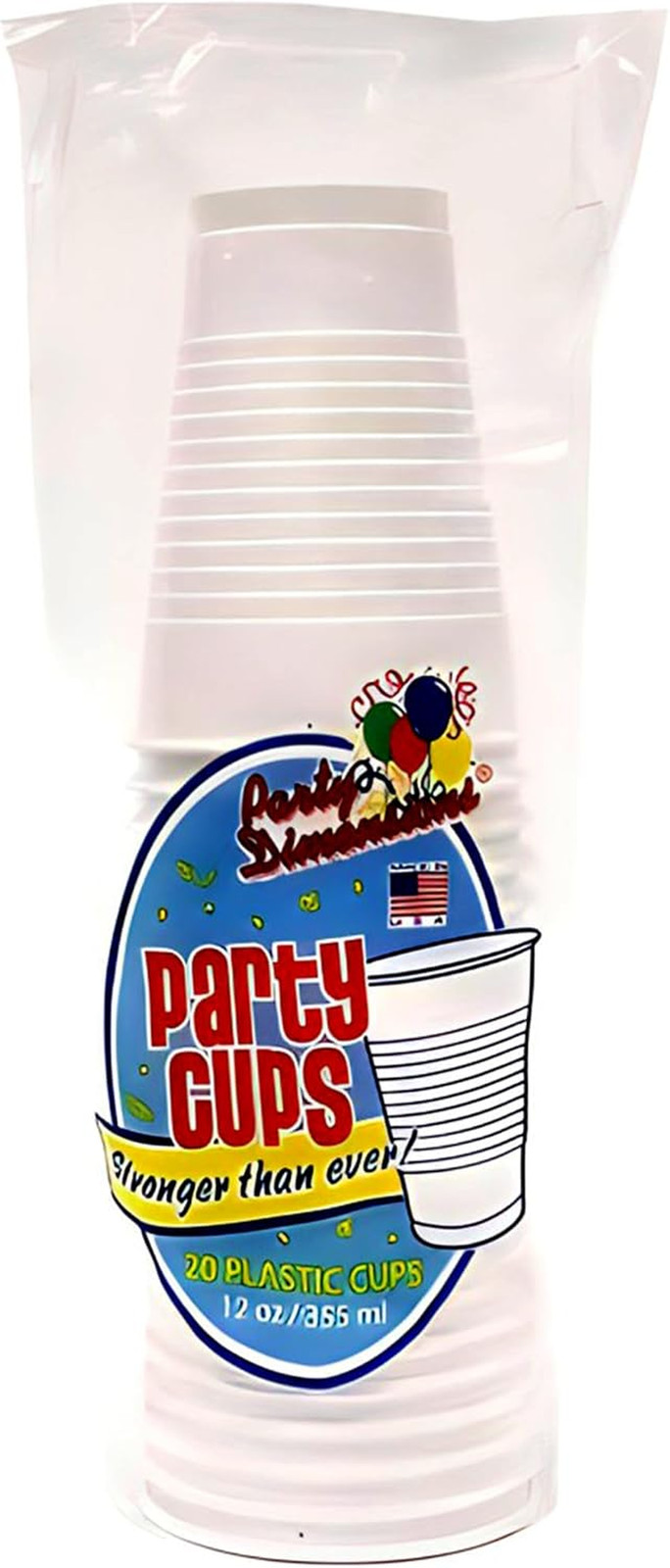 White Solid Color Plastic Party Cup (12 Oz.) 20 Count – Durable & Stylish, Perfe