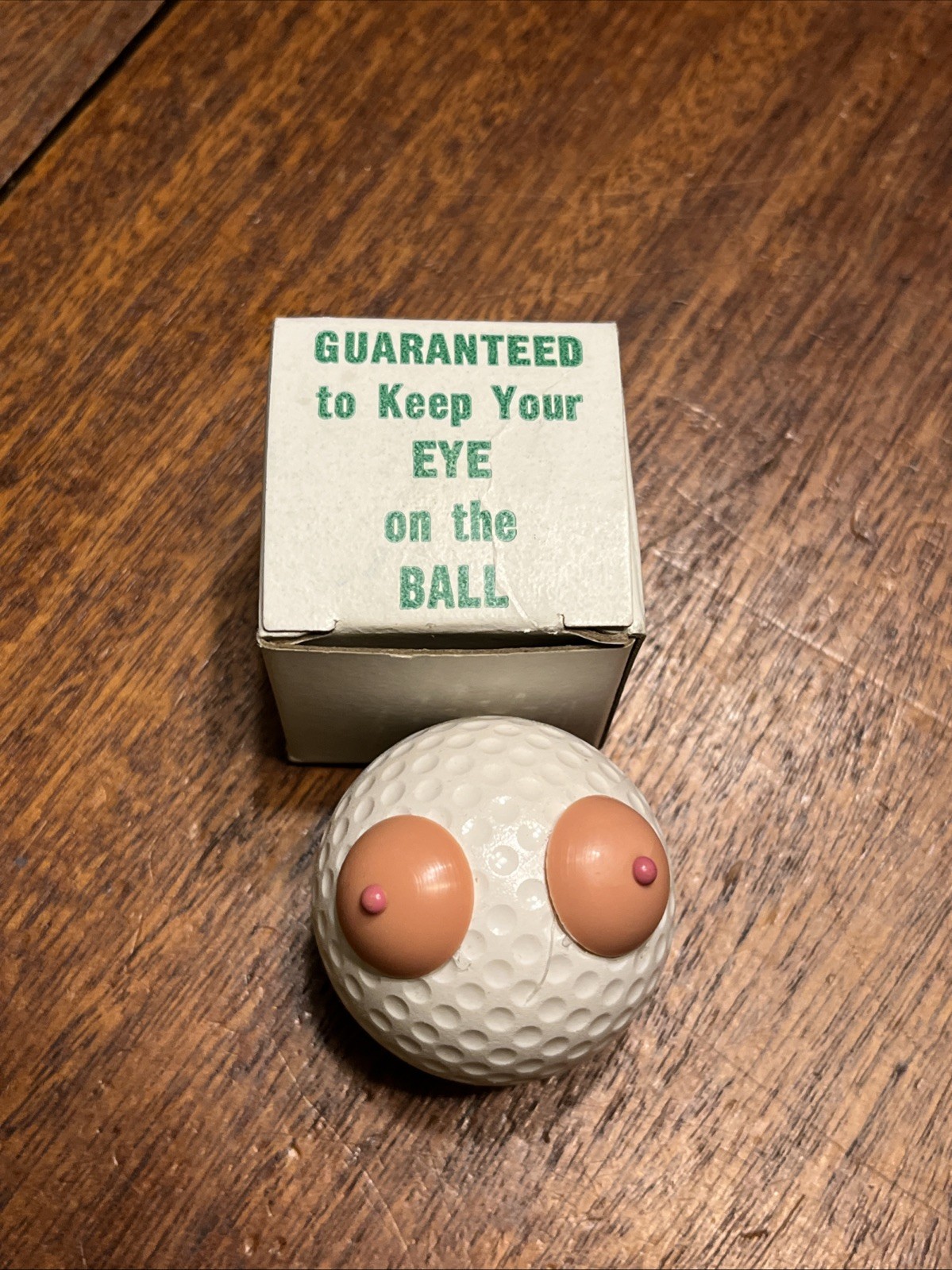 Golf Ball “Guaranteed to Keep Your Eye on the Ball” Ta-Tas Boobies Golf Ball