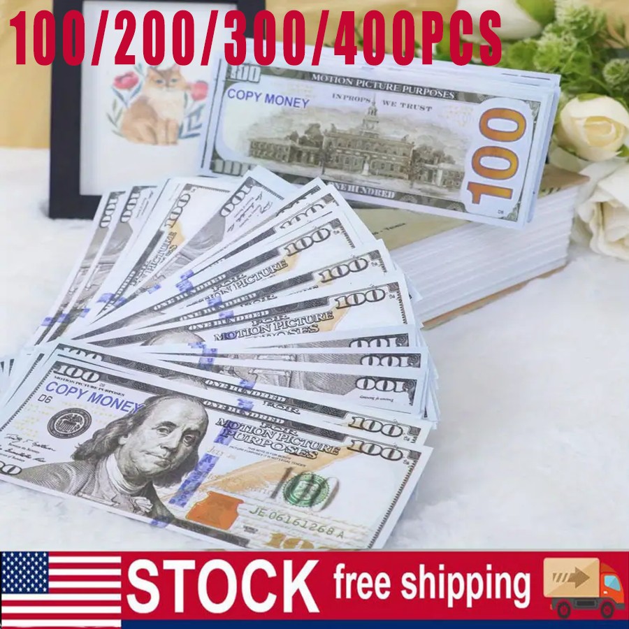 100-400PCS For Pretend Play Music Birthday Party Prop Fake Looks Best Toys Money