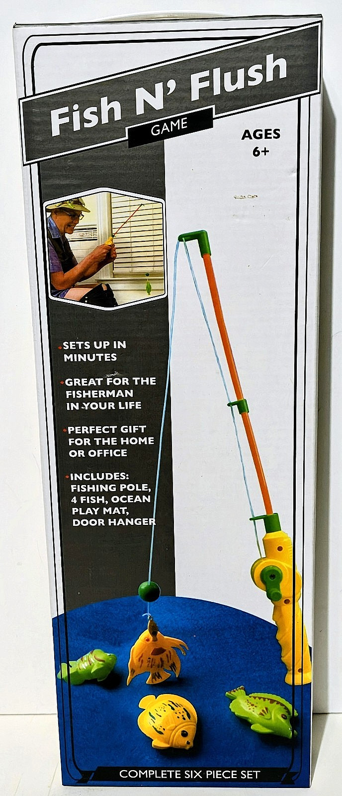 Fish N’ Flush – Funny Fisherman Gift – Potty Time Fish Game – Kids/Adults – New
