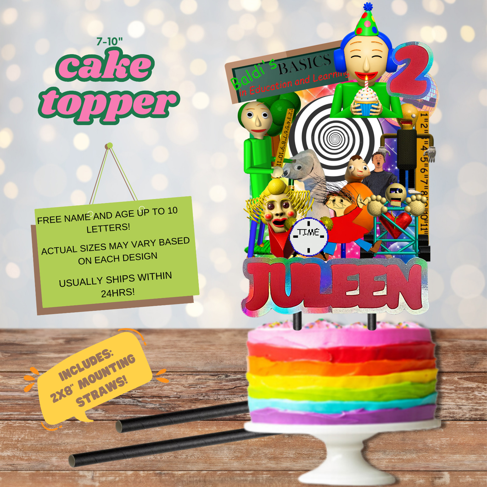 Baldis Basics Tablewave Party Supplies happy birthday centerpiece decoration