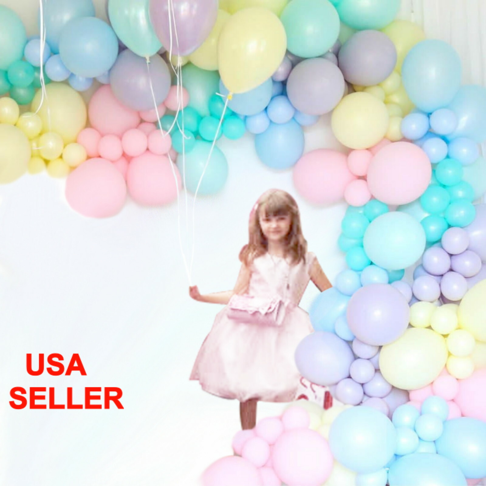 114:16ft ONE 1st Birthday BALLOON SET PASTEL Arch Garland, RAINBOW UNICORN PARTY