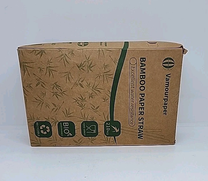 Ibambo Bamboo Disposable Straws – 250 Pack, Single Wrapped Compostable Straws