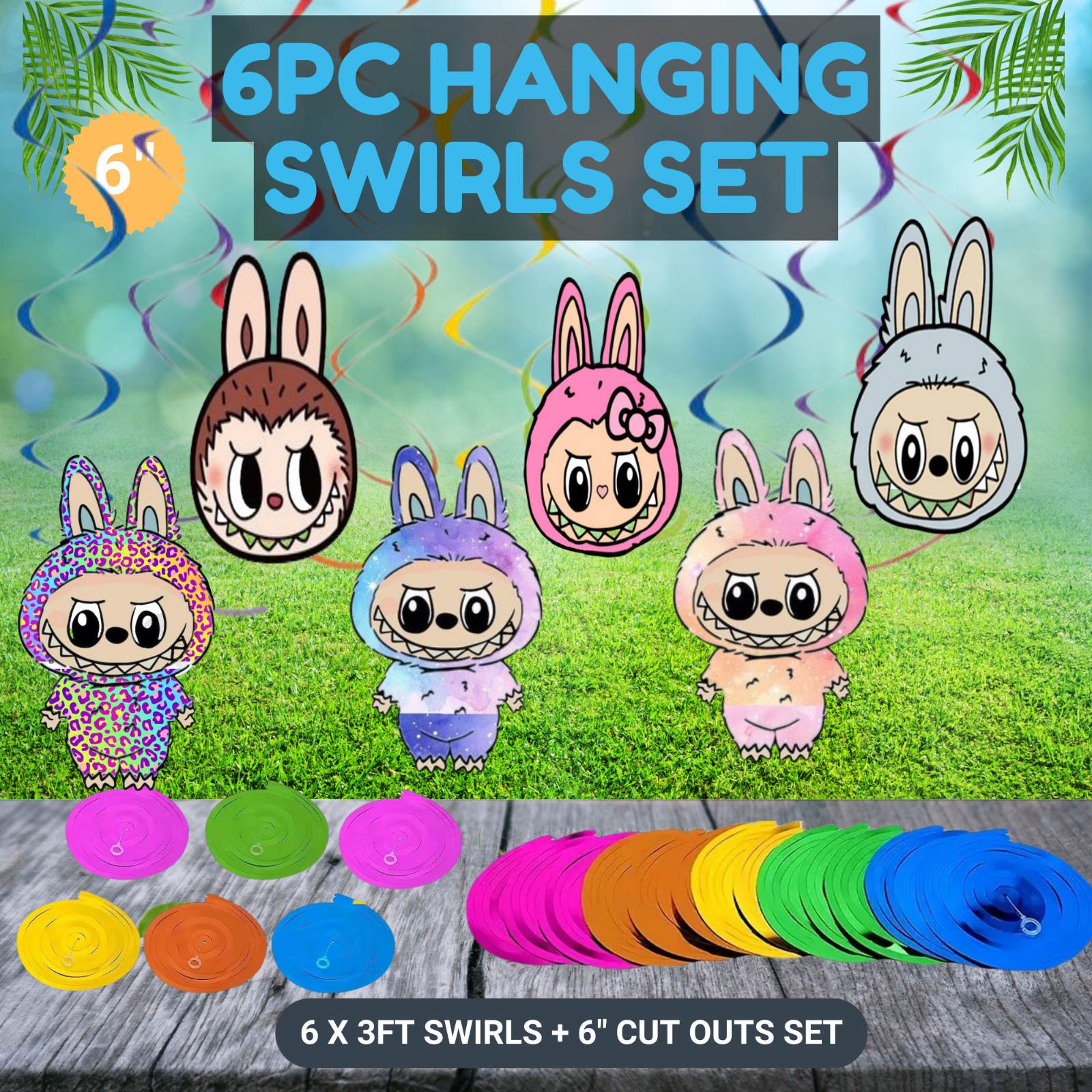 TOY MOVIE PARTY SUPPLIES BIRTHDAY DECORATION BALLOON TABLEWARE SWIRL DISPALY