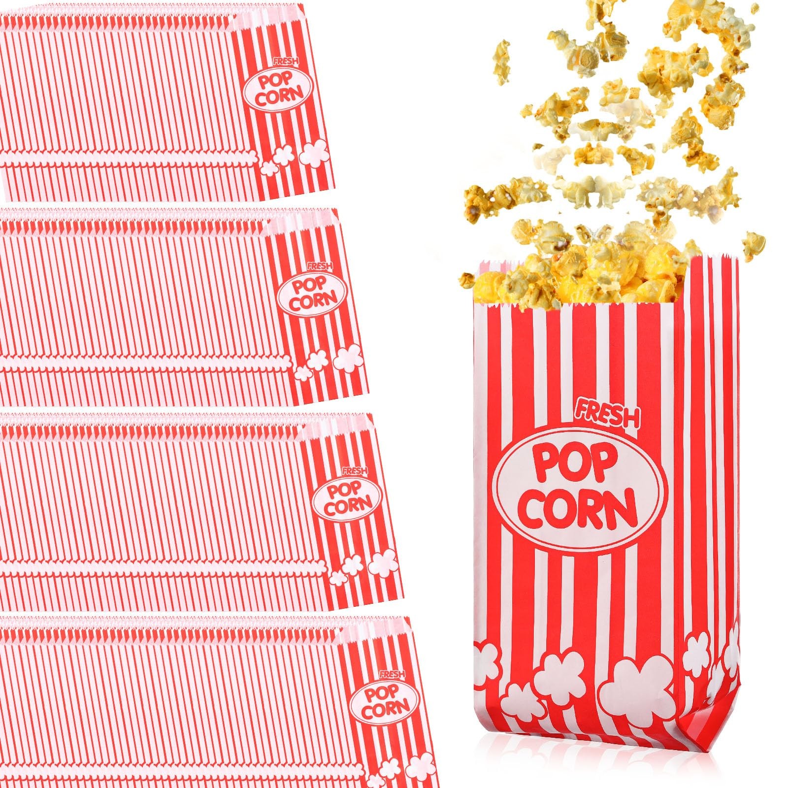 500 Pcs Movie Night Paper Popcorn Bags 1 oz Grease Resistant Popcorn Bags Dis…