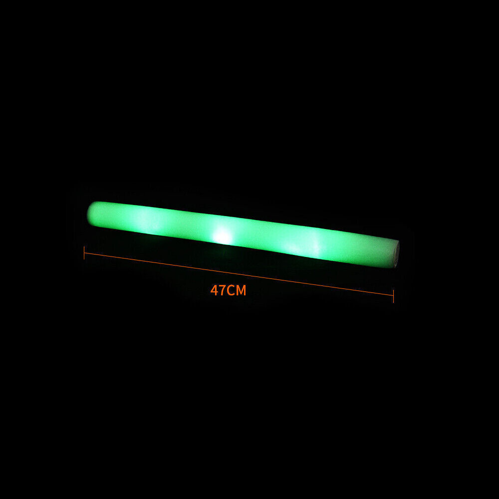 100-500 LED Light Up Foam Sticks Wand Rally Batons DJ Flashing Glow Stick Party
