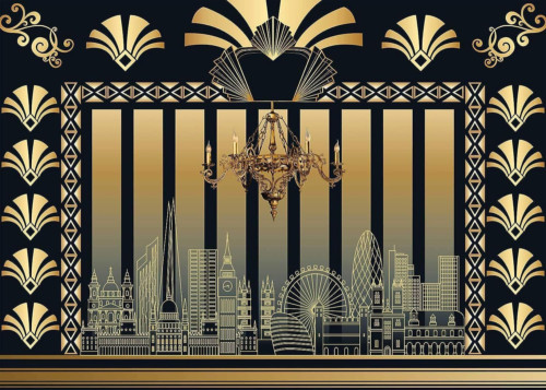 RUINI Roaring 20s Themed Backdrop Art Decor 1920s The Great Gatsby 7x5FT