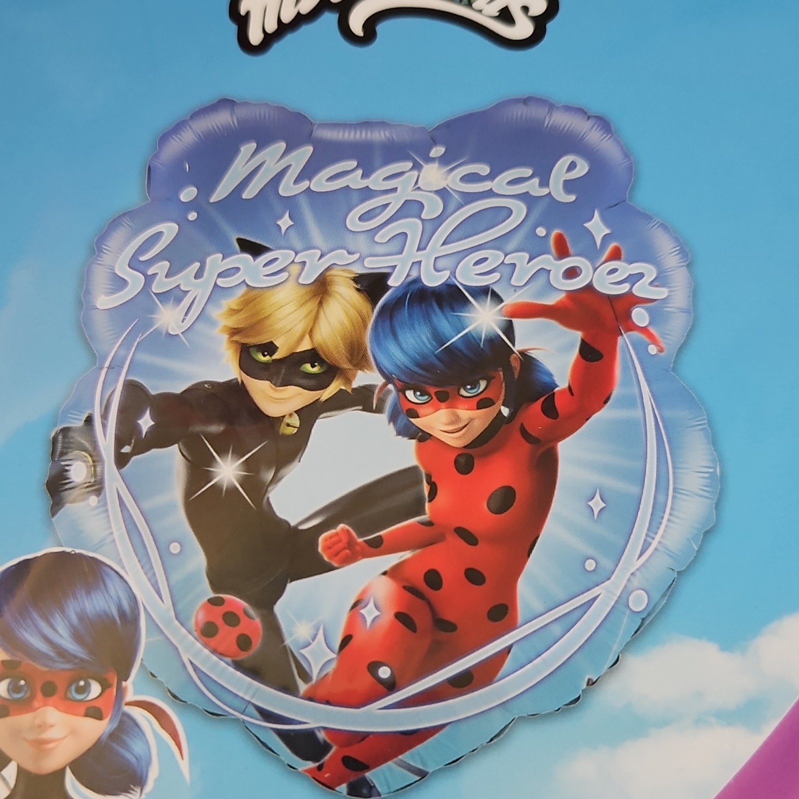 Miraculous Ladybug Cat Noir Foil Balloon Birthday Reusable 54x57cm