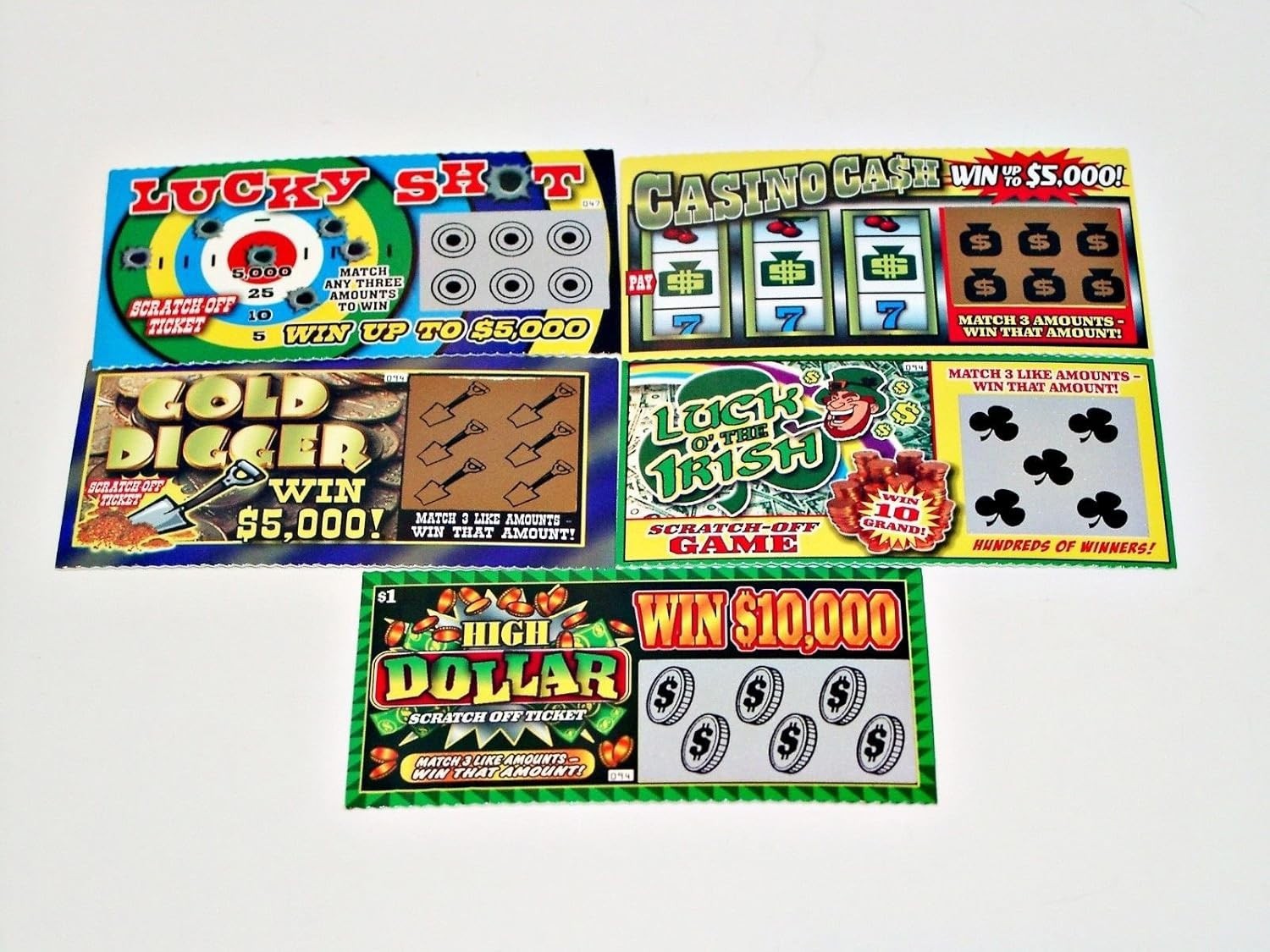 Hilarious 5-Pack Fake Lottery Tickets – Perfect Prank Gift for Family & Friends